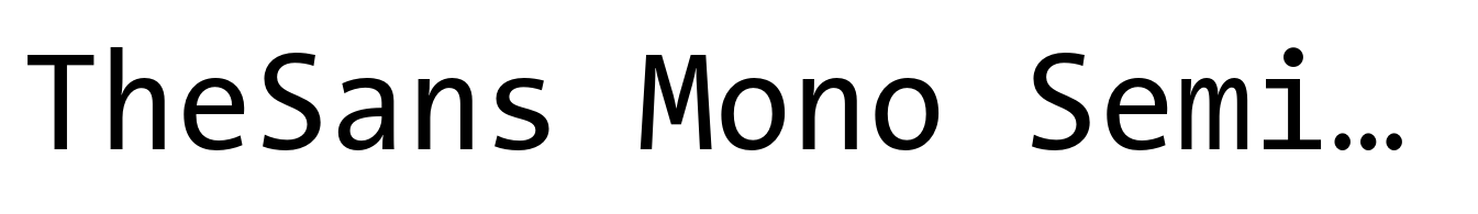 TheSans Mono SemiCondensed Regular